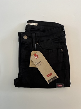 现货Levi's/李维斯女711黑色中腰紧身小脚牛仔裤188810049