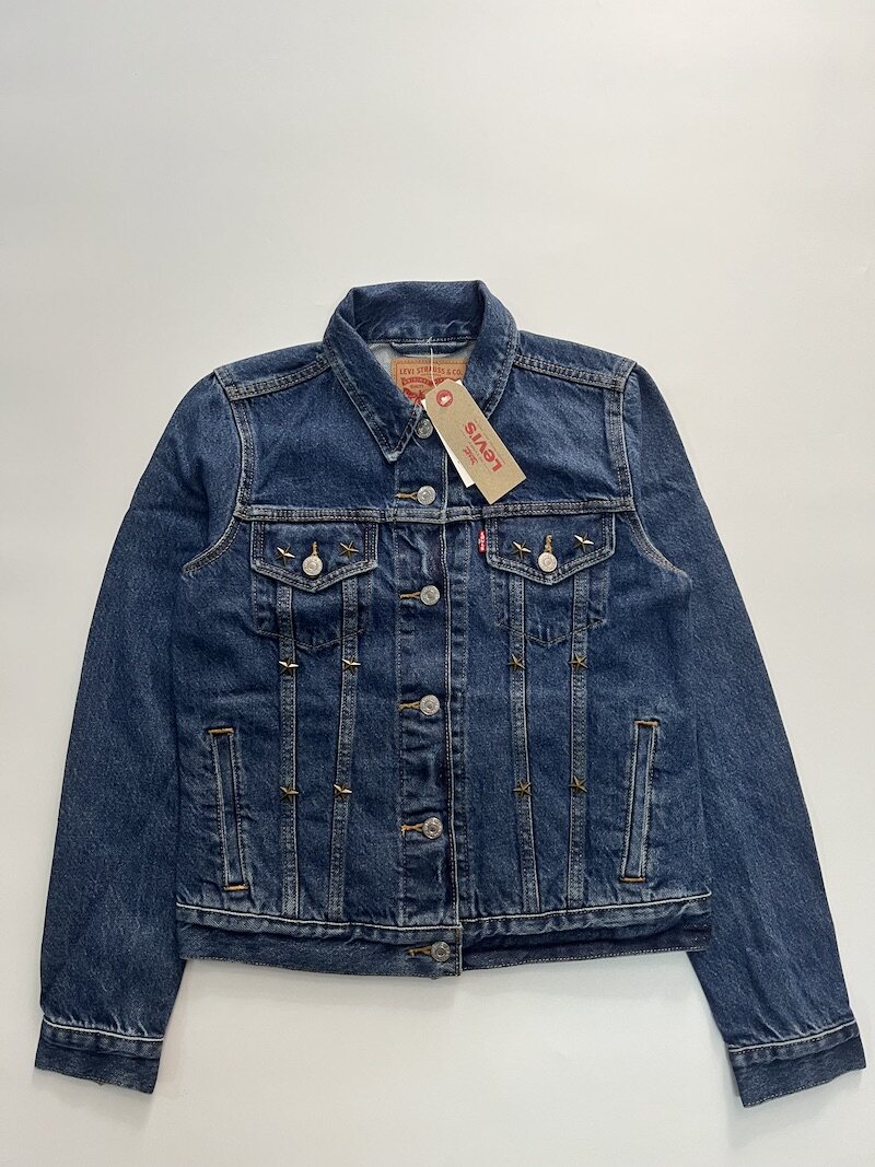 现货Levi's/李维斯女蓝色水洗纯棉牛仔夹克#299450015