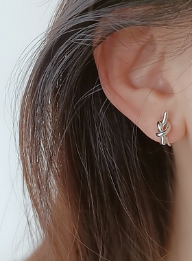精致特别打结无耳洞蚊香盘无痛防掉耳夹女港风气质耳环2023年新款