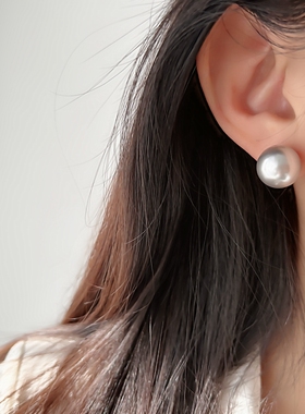 真多麻色珍珠蚊香盘耳夹女ins简约百搭高级感无痛无耳洞佩戴新品