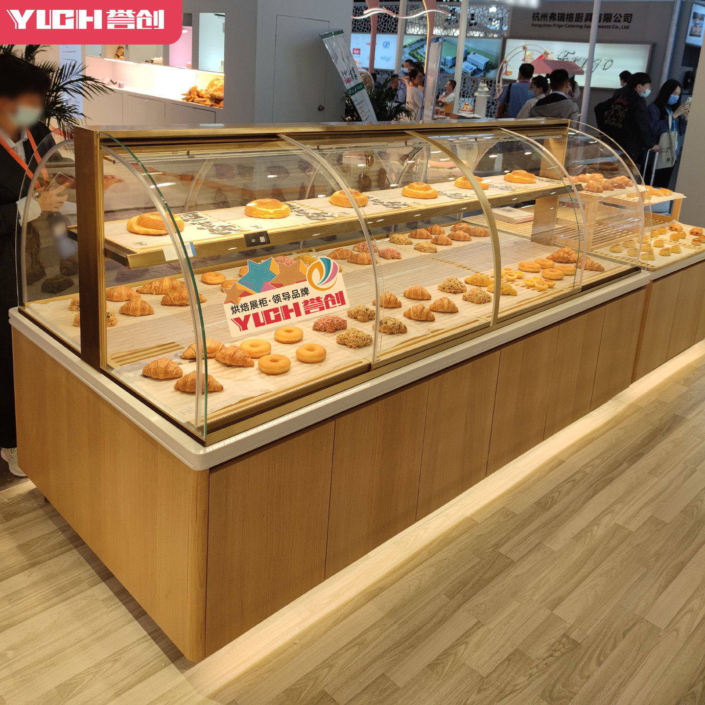 弧形面包柜面包展示柜面包架中岛柜边柜蛋糕店设备全套展示架商用