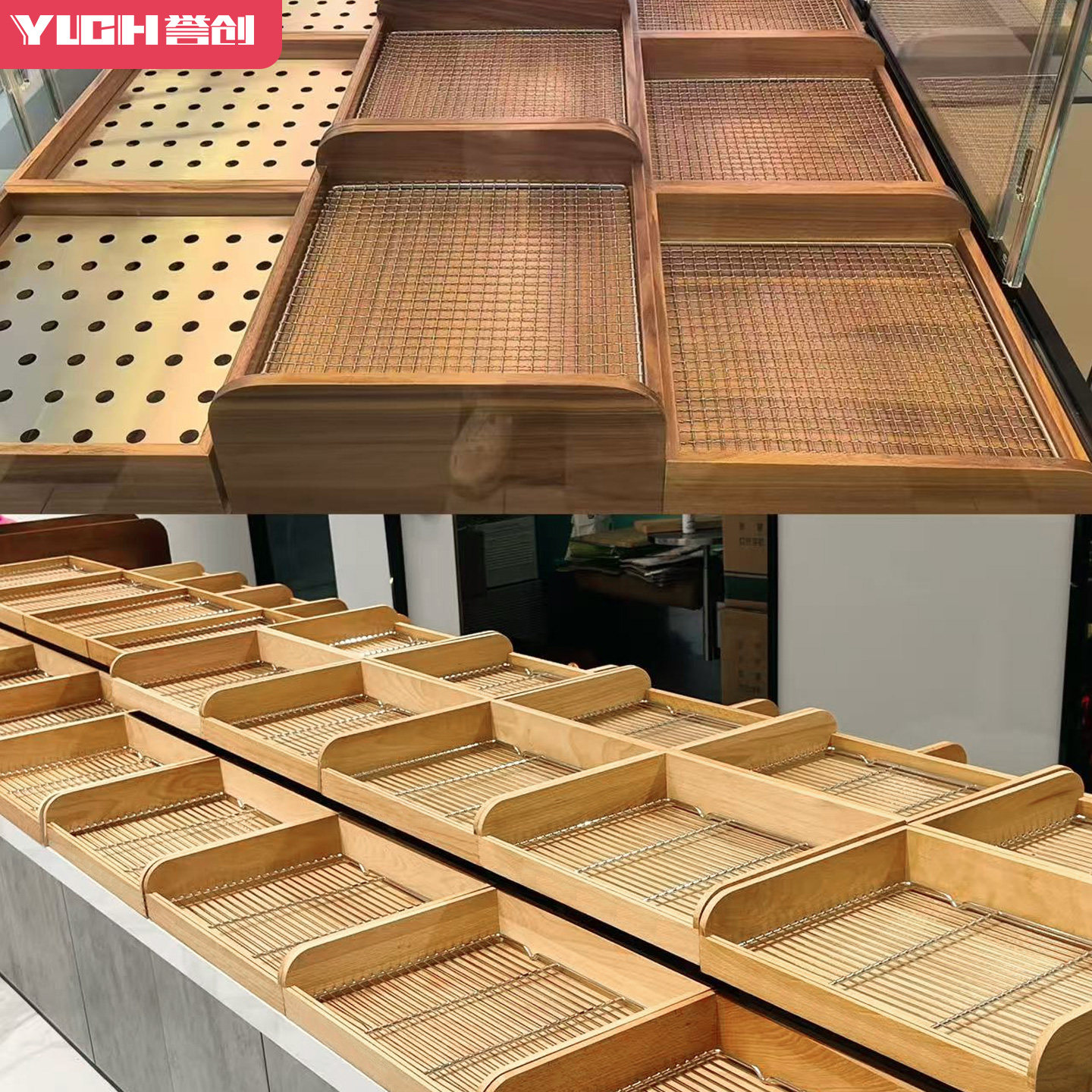 烘焙店木盒中岛柜整套陈列道具不锈钢面包托盘面包糕点低温陈列盘,商业/办公家具,面包展柜,淘宝优惠券,粉丝福利购,淘宝优惠卷