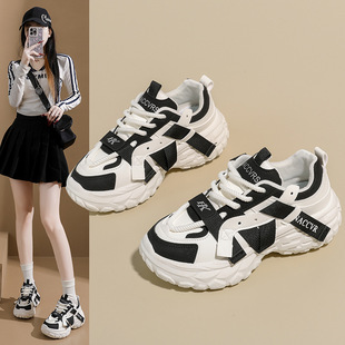 新款 女鞋 老爹鞋 学生运动跑步休闲厚底增高鞋 女2026春季 ins韩版