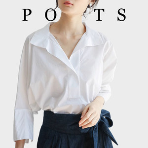 国际大牌春夏季轻奢法式桑蚕丝白衬衫高级感通勤职业百搭v领上衣