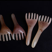 全新树脂刮痧梳五齿钉耙头疗按摩疏通经络刮痧板