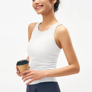 ALO USA YOGA夏季罗纹裸感瑜伽服背心女透气修身显瘦运动健身上衣