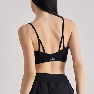 ALO新款 女健身跑步文胸 猫耳美背小吊带瑜伽服运动内衣高级感修身