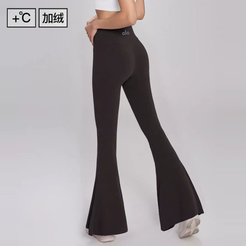 ALO秋冬加厚加绒保暖瑜伽喇叭裤