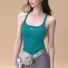 ALO固定杯工字美背运动背心女普拉提训练瑜伽服内衣健身跑步文胸