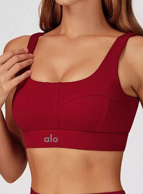 ALO裸感瑜伽服文胸中空美背高强度防震运动内衣户外跑步健身背心