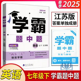 含答案解析中学教辅练习册教材专项训练同步 同步课时提优专题整合提优 经纶学典2025年春学霸题中题英语七年级7年级下册译林版 YL版