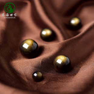 金曜石散珠东海水晶玛瑙玉髓玉石猫眼耀石手链串银曜石黑曜石单珠