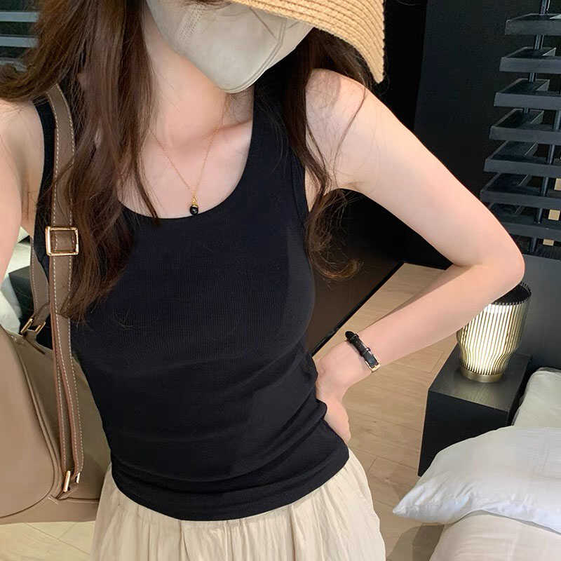 夏季纯色百搭外穿上衣小背心百搭