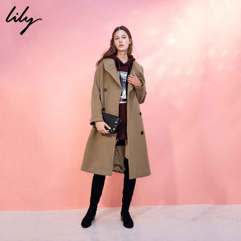 lily2018¶¬Ð¿îÅ®×°Ë«ÃæÑòÃ«ÄØ×Ó´óÒ·çÍâÌ×Å®Öг¤¿î 117440F1118