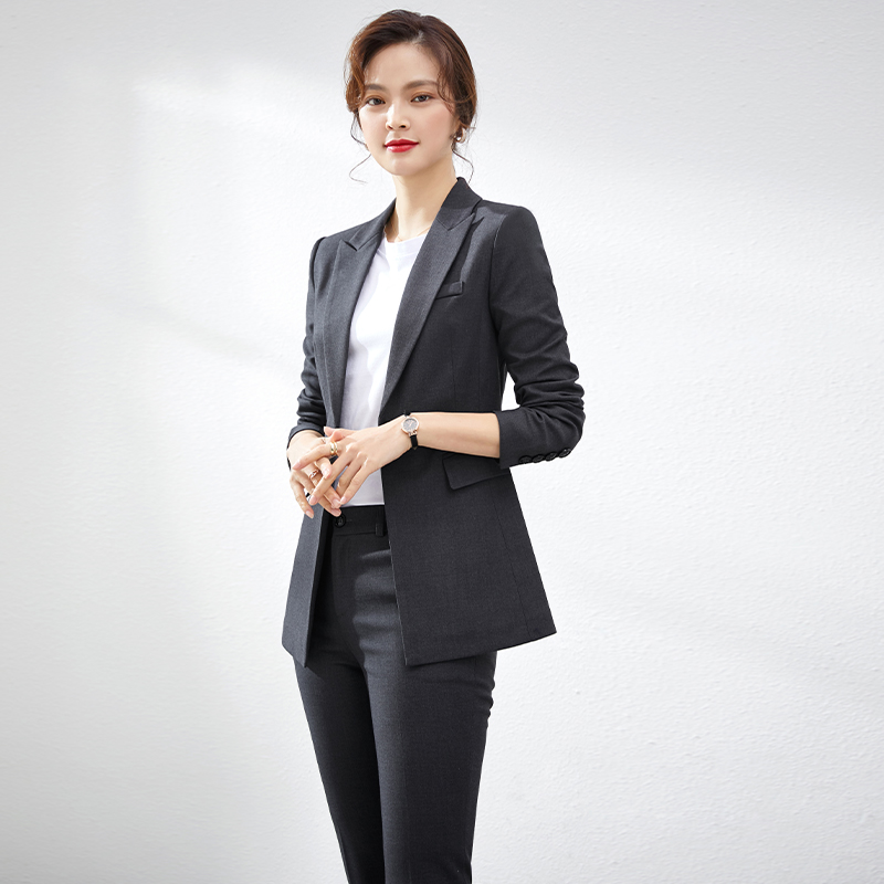 商务职业装时尚休闲小西装气质通勤白领工作装物业酒店接待工装