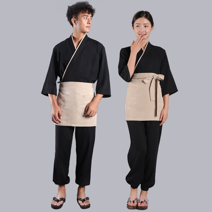 春季日料店工作装韩式餐厅男女服务员工作服寿司店日式和风料理服