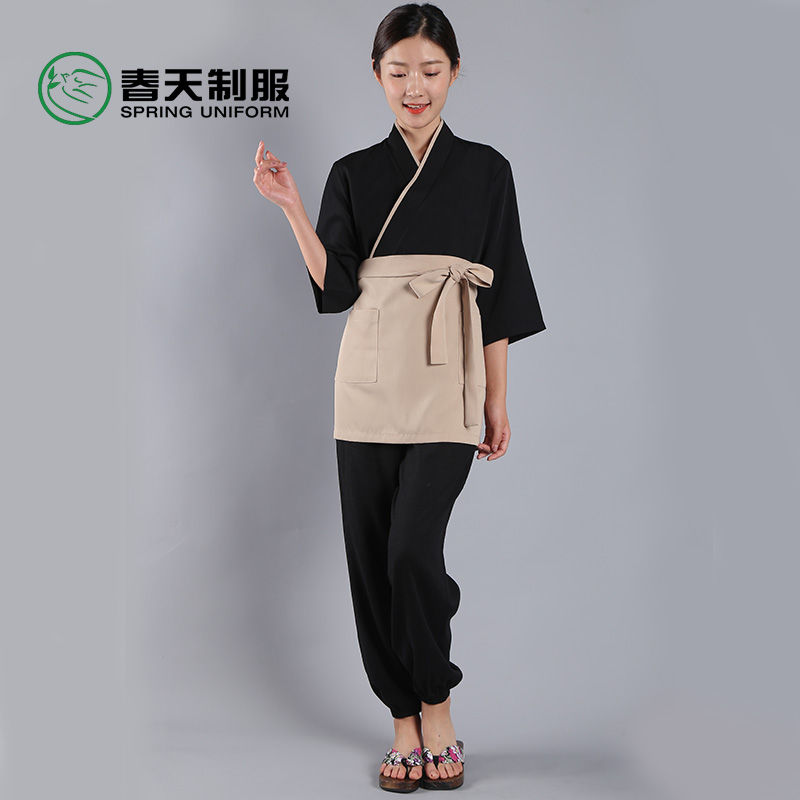 春季日本料理店工作服韩式工衣和服和风寿司店女服务员迎宾工作装