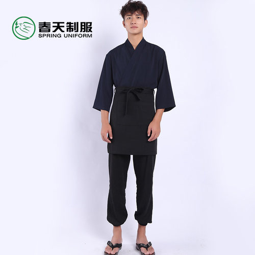 日料店厨师服男服务员工作服