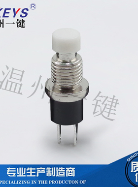 PBS-110自复位按键启动接头圆形白色无锁小型按钮点动停止开关