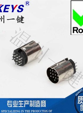 DSCT-13-07f-s大键盘插头 DIN接口 S端子13针 十三芯插座 公头