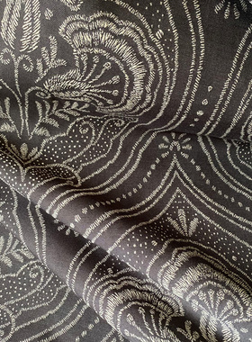 Ethan伊森艾伦沙发布美国进口面料美式棉麻提花轻奢深灰色家具布