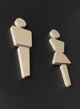 简约卫生间标识门牌白色洗手间LOGO牌厕所标示指引个性办公室美容