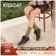厚底运动 高帮休闲鞋 舒适运动鞋 KISSCAT接吻猫 加绒增高厚底鞋 女