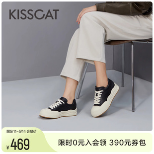 简约增高运动鞋 气质厚底休闲板鞋 新款 KISSCAT接吻猫春季 女