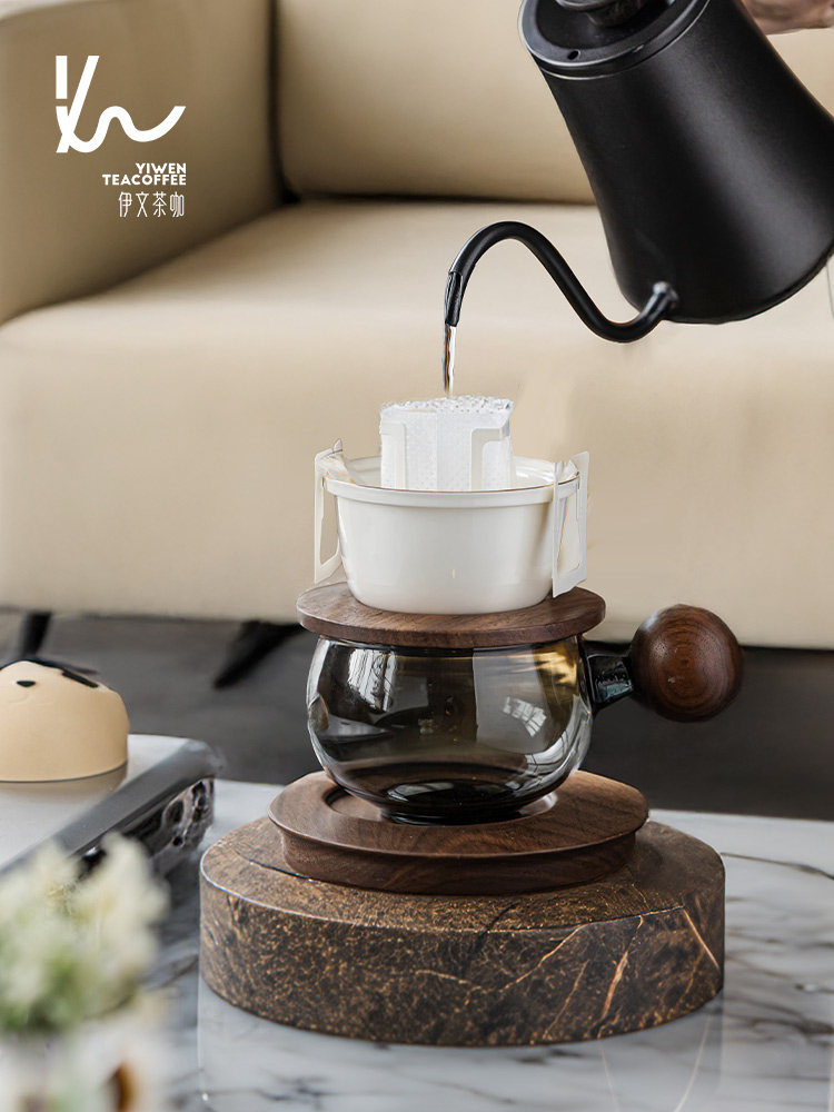 伊文陶瓷熊猫咖啡杯碟套装高档轻奢茶杯女王节礼物送长辈妈妈定制