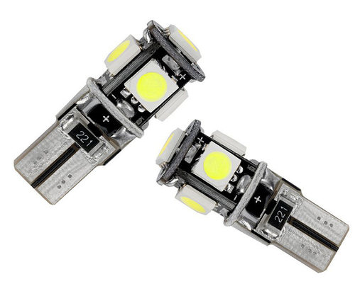 工厂直销 汽车LED灯 解码T10 5050 5SMD canbus LED示宽灯 阅读灯