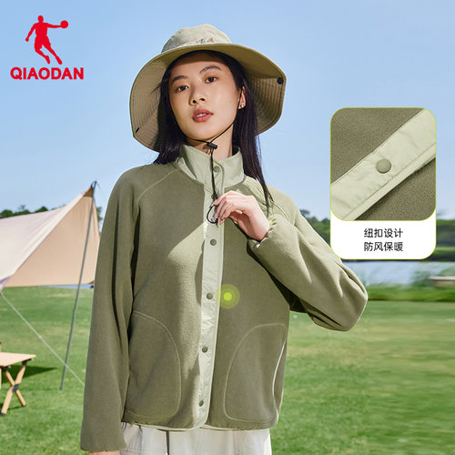 乔丹抓绒衣女摇粒绒卫衣运动外套