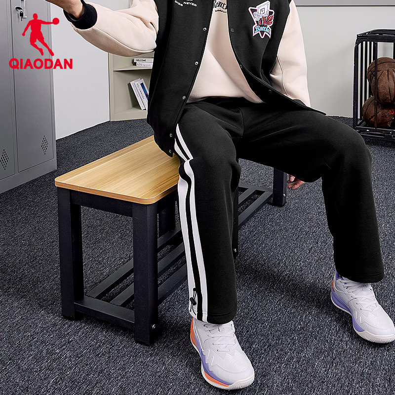 乔丹官方正品条纹休闲长裤男生宽松平口2026春新款商场同款直筒,运动服/休闲服装,运动长裤,淘宝优惠券,粉丝福利购,淘宝优惠卷