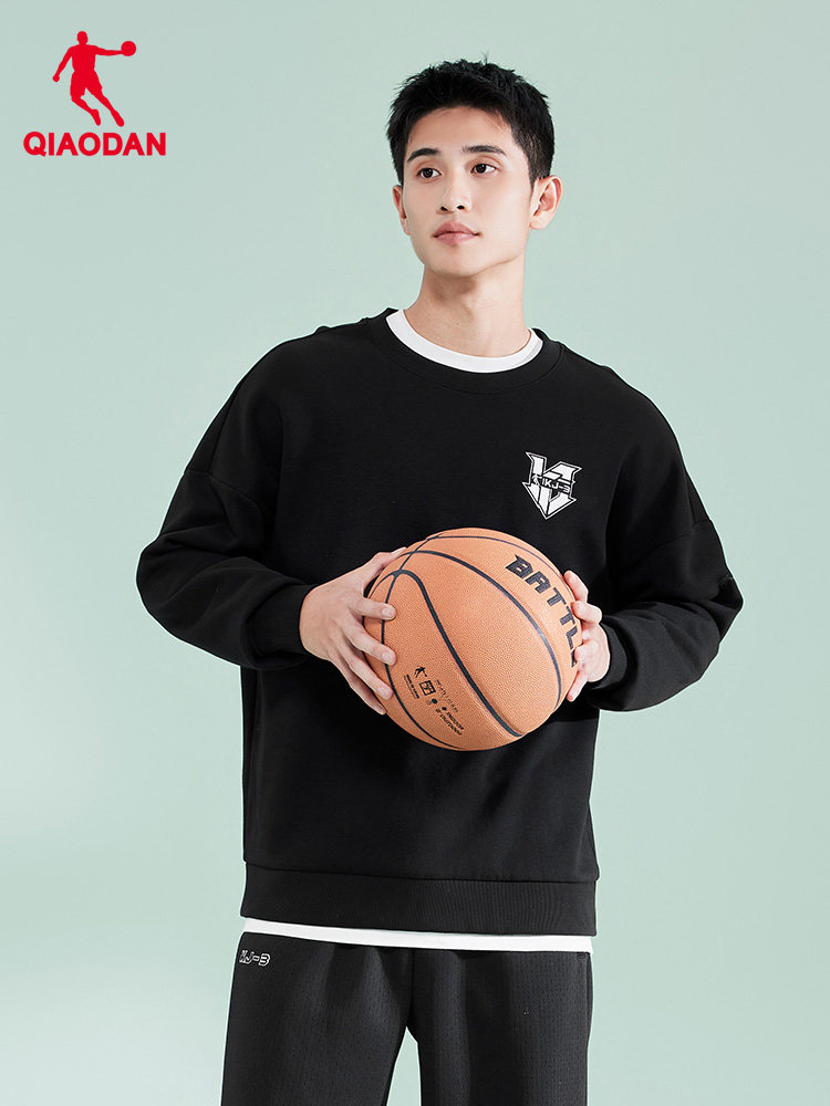 CHINA JORDAN SPORTS RED SWEATSHIRT MENS SPRING 2025 NEW MENS LOOSE CASUAL PRINT KJ BASKETBALL TOP