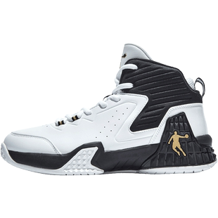 乔丹耐磨篮球鞋男鞋正品高帮革面球鞋2026春季男士防滑红色运动鞋