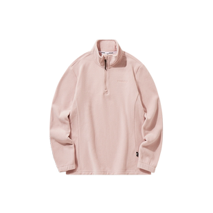 乔丹摇粒绒内搭女2025冬季女士运动户外保暖抓绒卫衣外套官方正品