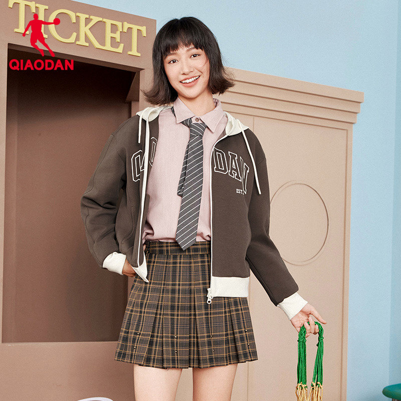 乔丹针织开衫女士2025冬季新款商场同款复古校园风上衣外套卫衣,运动服/休闲服装,运动茄克/外套,淘宝优惠券,粉丝福利购,淘宝优惠卷