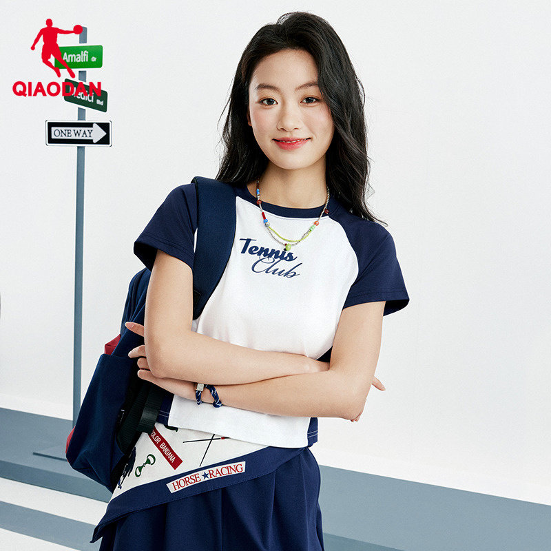 乔丹短袖T恤衫女士2026春季新款商场同款修身透气舒适冰感上衣,运动服/休闲服装,运动T恤,淘宝优惠券,粉丝福利购,淘宝优惠卷