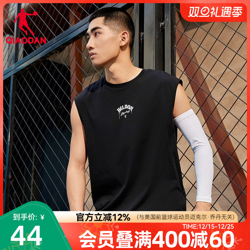 乔丹运动背心男士2025夏季新款男生宽松无袖透气休闲篮球健身短t