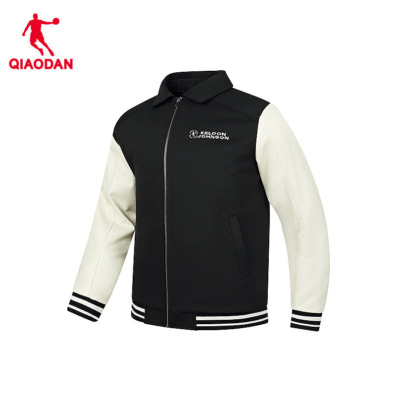 中国乔丹针织KJ运动保暖棉服男春季新款男士撞色外套商场同款