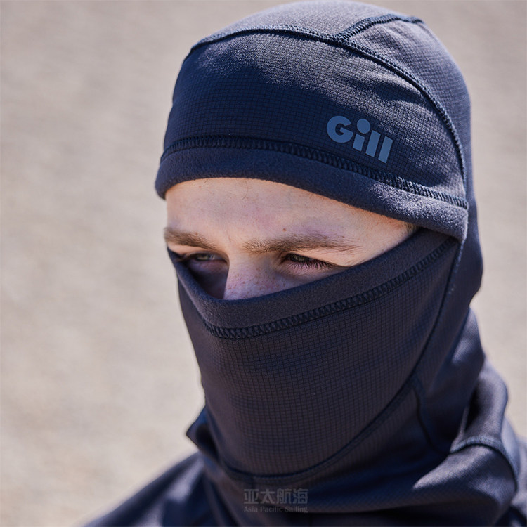 GILL进口专业航海装备套头帽防晒帽帆船保暖帽户外黑色头套羊绒
