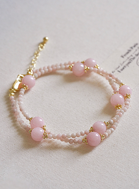 高级感轻奢气质甜美水晶石锁骨链