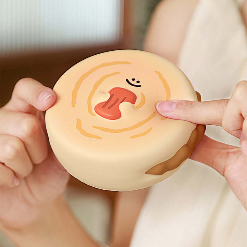 西安特色小吃解压玩具肉夹馍美食捏捏乐油麻花慢回弹减压神器软萌