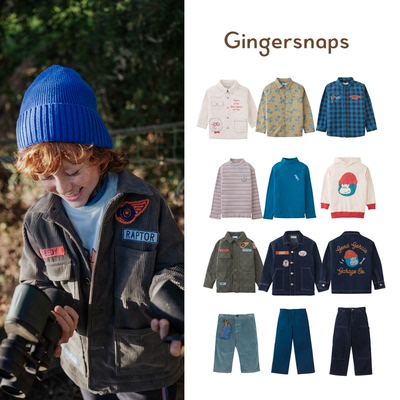 现货 小众潮牌 gingersnaps 25aw 秋冬儿童男童T恤衬衫外套牛仔裤