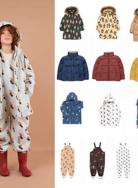 折 现货 tinycottons 秋冬儿童保暖印花棉服防风防雨滑雪服滑雪裤