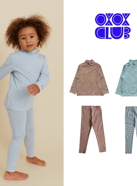 现货 立陶宛 OXOX CLUB 24AW 秋冬新款条纹保暖打底衫打底裤子