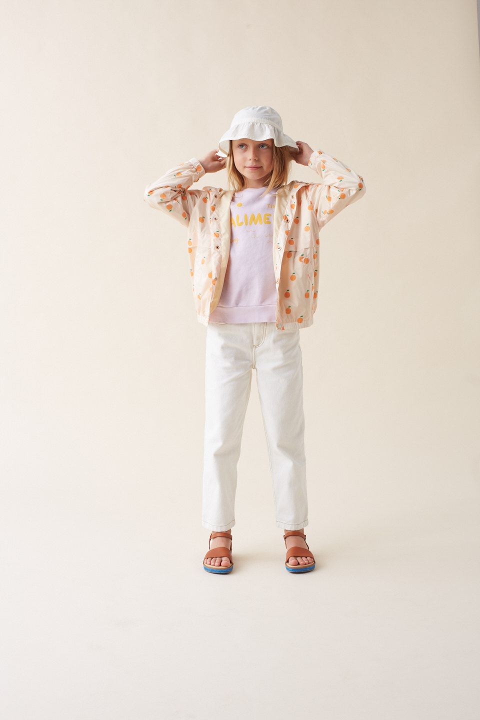 SPOT SPANISHTINYCOTTONS 22SS 22 봄 여름 어린이 캐주얼 맞춤형 프린트 윈드 브레이커 재킷