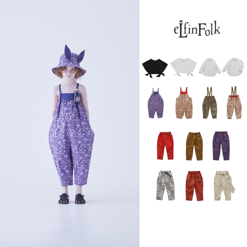 老爹裤子背带长裤宫廷风衬衣