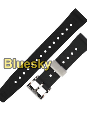 潜水表硅胶带 适配SLA065 SBDX053 8L35黑色耳宽2mm适用2.5mm生耳