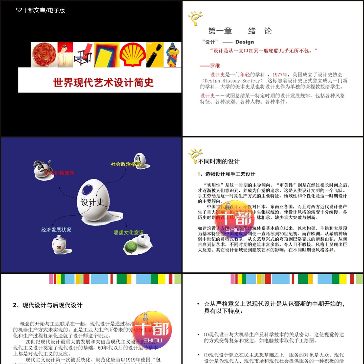 世界现代艺术设计史工艺美术运动全套PPT教学课件共510页