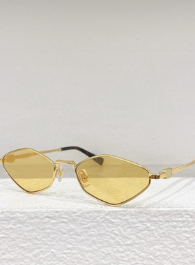 新款金属多边形太阳眼镜女OMU56ZS时尚个性网红遮阳墨镜男黄紫银